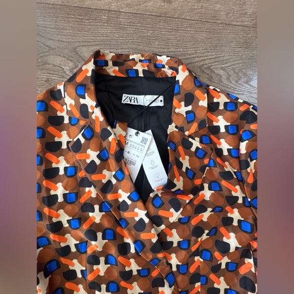NWT ZARA Printed Blazer 3330/526, Size M - Picture 14 of 14
